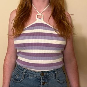 purple retro halter top 💜